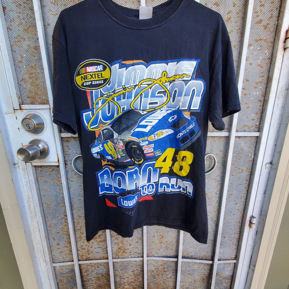 Vintage 2004 JG Motorsports Nascar Jimmie Johnson #48 Lowe's Car T-shirt Size M